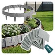VOUNOT - Bordure de jardin plastique PP imitation pierre 15m gris clair - vignette
