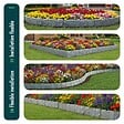 VOUNOT - Bordure de jardin plastique PP imitation pierre 15m gris clair - vignette