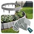 VOUNOT - Bordure de jardin plastique PP imitation pierre 5m gris clair - vignette