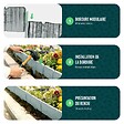 VOUNOT - Bordure de jardin plastique PP imitation pierre 10m gris clair - vignette