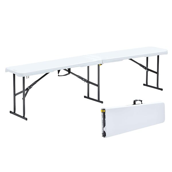 OVIALA - Table pliante 180 cm et 2 bancs pliables - REKKEM - large