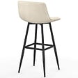 ID MARKET - Lot de 4 tabourets de bar MADY en velours mix color gris foncé, terracotta x2, beige - vignette