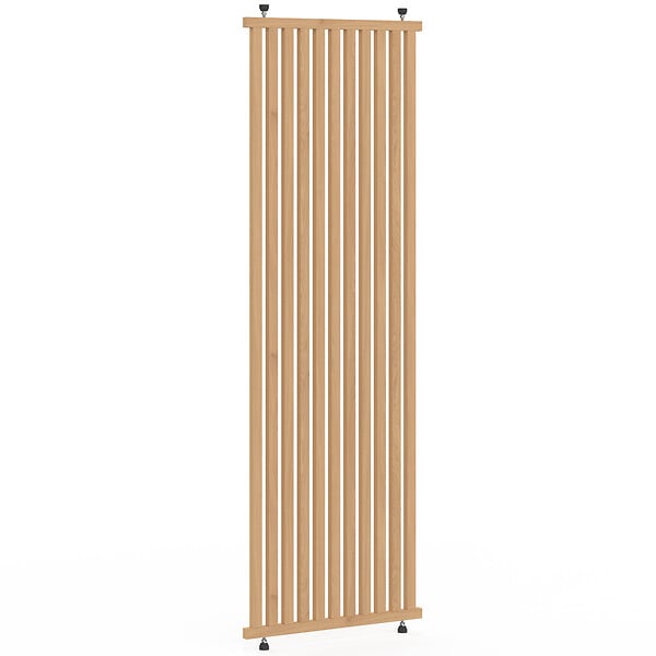 ID MARKET - Cloison de séparation claustra 250 x 80 cm en tasseaux de bois coloris chêne - large