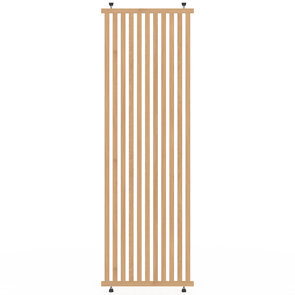 ID MARKET - Cloison de séparation claustra 250 x 80 cm en tasseaux de bois coloris chêne - large
