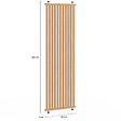 ID MARKET - Cloison de séparation claustra 250 x 80 cm en tasseaux de bois coloris chêne - vignette