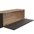 ID MARKET - Ensemble meuble TV 180 cm avec colonne et étagère ELIO bois et noir - vignette