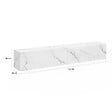 ID MARKET - Meuble TV 180 cm suspendu ELIO 2 portes bois effet marbre - vignette