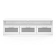 ID MARKET - Meuble TV 140 cm VITO portes givrées blanc - vignette