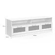 ID MARKET - Meuble TV 140 cm VITO portes givrées blanc - vignette