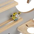 TECTAKE - Étagère murale gris, ensemble décoratif lune et étoiles, bois massif, magnétique, support écouteurs inclus - vignette