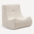 ID MARKET - Fauteuil chauffeuse compressé BILLY modulable 1 place velours côtelé beige - vignette