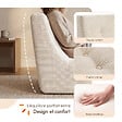 ID MARKET - Fauteuil chauffeuse compressé BILLY modulable 1 place velours côtelé beige - vignette