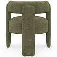 ID MARKET - Fauteuil tripode GUSTAVE tissu chenille vert - vignette