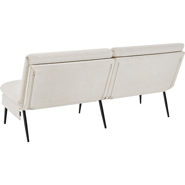 TECTAKE - Canapé lit 3 en 1 dossier réglable en 6 positions capacité de charge 300 kg crème blanc 175 cm - large