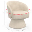 ID MARKET - Fauteuil pivotant CYRUS en tissu chenille beige - vignette