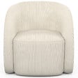 ID MARKET - Fauteuil CORI en velours côtelé beige - vignette