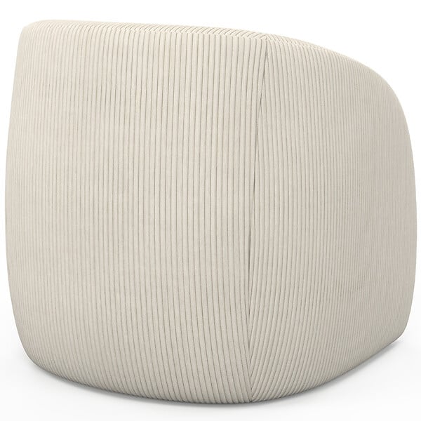 ID MARKET - Fauteuil CORI en velours côtelé beige - large