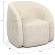 ID MARKET - Fauteuil CORI en velours côtelé beige - vignette