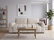 HABITAT ET JARDIN - Canapé lit convertible express "Zoé" - Matelas 18 cm - Couchage 140 cm - 3 places - Beige - vignette