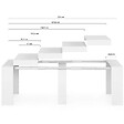 ID MARKET - Table console extensible ORLANDO 10 personnes 235 cm bois blanc - vignette