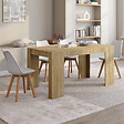 ID MARKET - Table console extensible ORLANDO 6 personnes 140 cm bois façon hêtre - vignette