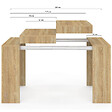 ID MARKET - Table console extensible ORLANDO 6 personnes 140 cm bois façon hêtre - vignette