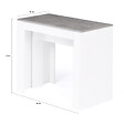 ID MARKET - Table console extensible ORLANDO 10 personnes 235 cm bois blanc et effet  béton - vignette