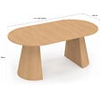 ID MARKET - Table à manger ronde extensible ANGELE 4-10 personnes bois effet hêtre 110-200 cm - vignette