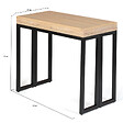 ID MARKET - Table console extensible TORONTO 6 personnes 140 cm design industriel - vignette