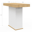 ID MARKET - Table console extensible EDEN 10 personnes 235 cm bois et blanc - vignette