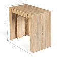 ID MARKET - Table console extensible ORLANDO 14 personnes 300 cm bois façon hêtre - vignette
