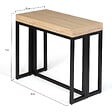 ID MARKET - Table console extensible TORONTO 10 personnes 235 cm design industriel - vignette