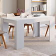 ID MARKET - Table console extensible ORLANDO 6 personnes 140 cm bois blanc - vignette