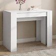 ID MARKET - Table console extensible ORLANDO 6 personnes 140 cm bois blanc - vignette