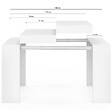 ID MARKET - Table console extensible ORLANDO 6 personnes 140 cm bois blanc - vignette