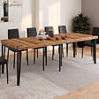 ID MARKET - Table console extensible AUSTRIA 10 personnes 235 cm design industriel - vignette
