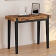 ID MARKET - Table console extensible AUSTRIA 10 personnes 235 cm design industriel - vignette