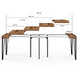 ID MARKET - Table console extensible AUSTRIA 10 personnes 235 cm design industriel - vignette