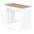 ID MARKET - Table console extensible ORLANDO 10 personnes 235 cm bois blanc et façon hêtre - vignette