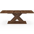 ID MARKET - Table à manger extensible rectangle ALICIA 6-10 personnes noyer 160-200 cm - vignette