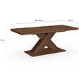 ID MARKET - Table à manger extensible rectangle ALICIA 6-10 personnes noyer 160-200 cm - vignette
