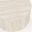 ID MARKET - Table basse ronde NOVA 70 cm bois effet travertin - vignette