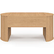 ID MARKET - Table basse ovale plateau relevable DIVIA 100 cm bois façon hêtre design arrondi - vignette