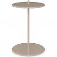 ID MARKET - Lot de 2 tables d'appoint rondes, table basse, bouts de canapé, tables de chevet LEONTINE 40 cm métal taupe - vignette