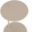 ID MARKET - Lot de 2 tables d'appoint rondes, table basse, bouts de canapé, tables de chevet LEONTINE 40 cm métal taupe - vignette