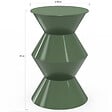 ID MARKET - Table d'appoint ronde, table basse, bout de canapé, table de chevet IRENE 30 cm métal vert kaki - vignette