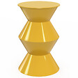 ID MARKET - Table d'appoint ronde, table basse, bout de canapé, table de chevet IRENE 30 cm métal jaune foncé - vignette
