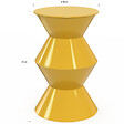 ID MARKET - Table d'appoint ronde, table basse, bout de canapé, table de chevet IRENE 30 cm métal jaune foncé - vignette
