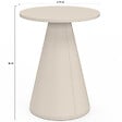 ID MARKET - Lot de 2 tables d'appoint rondes, table basse, bouts de canapé, tables de chevet ELEONORE 40 cm métal beige - vignette
