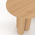 ID MARKET - Lot de 2 tables d'appoint rondes, table basse, bouts de canapé, tables de chevet ELOISE 35/40 cm bois effet hêtre - vignette
